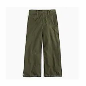 J.Crew Point Sur washed wide-leg crop pant in green size 25T ✨